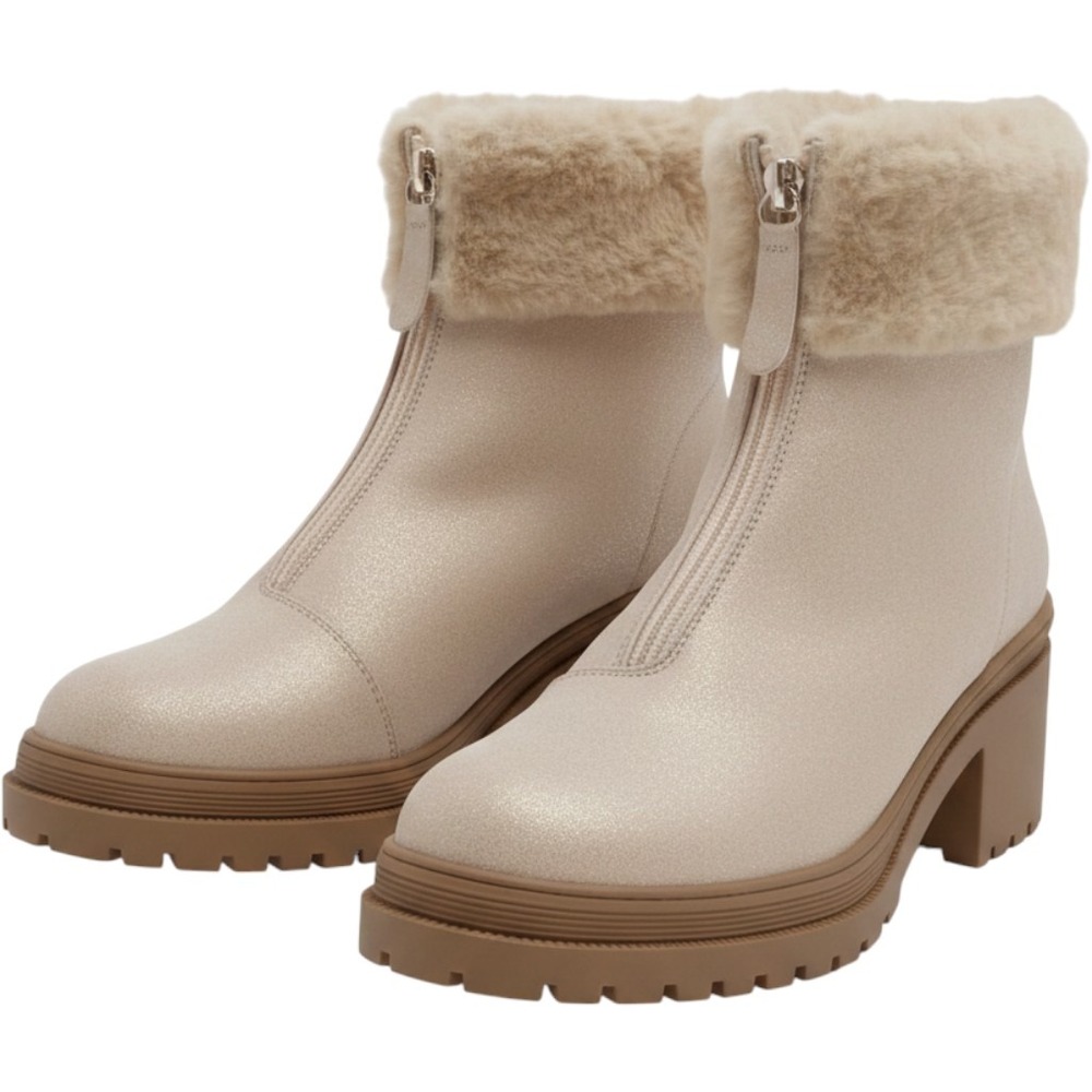 Universal Thread Short Fur Lined Sparkle Pink Booties Fur Shearling Lining 7